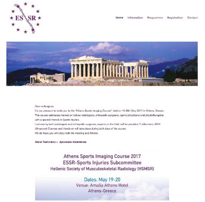 Athens Sports Imaging Course 2017, May 19-20.